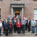 Colour photograph of Photograph of delegates at the final workshop on the steps of Armagh Observatory in Northern Ireland