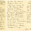 Handwritten letter by Whiffin to Cacciatore from 1870