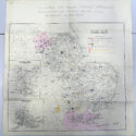 Photograph of a map of the Midlands showing civil defence measures