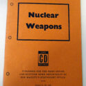 Cover of the Manual of Civil Defence provided by the Home Office entitled Nuclear Weapons