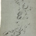 Sketch in crayon by James Nasmyth showing lunar craters