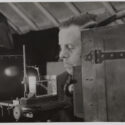 Monochrome image of Percy Smith with a Hydra Trough device