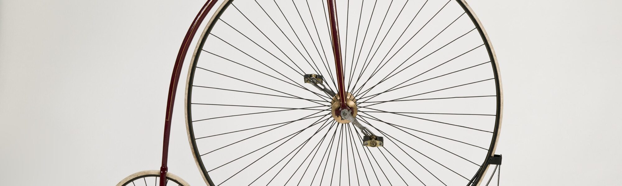 Colour photograph of a penny farthing bicycle from 1885