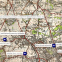 Map showing the different locations in North London where Percy Smith collected specimens for microscopic film work
