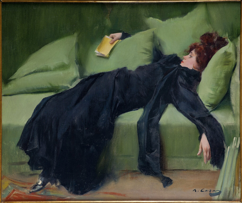 Jove Decadent Despres del ball by Ramon Casas oil painting on canvas 1899