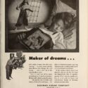 Newspaper advertisement for the Eastman Kodak produced optical printer depicting a boy dreaming about being a pirate