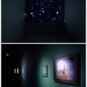 Colour photographs of artworks within an exhibition