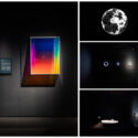 Collection of four image showing art works in exhibitions