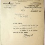 A letter from John to Blanche Thorneycroft in response to her enquiry as to the fate of boat crewmen