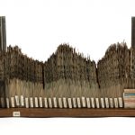 Colour photograph of a 1950s three dimensional chart showing electricity demand over time