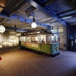 Section of a tram on display within the Museum