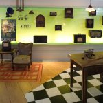 Museum display of historical furniture and wireless sets