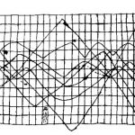 Black and white graph from the tenth century showing planetary movements over time