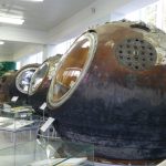 Colour display of a number of spherical soviet descent modules