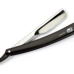 Colour photograph of a cut throat razor belonging to Kostya Novoselov