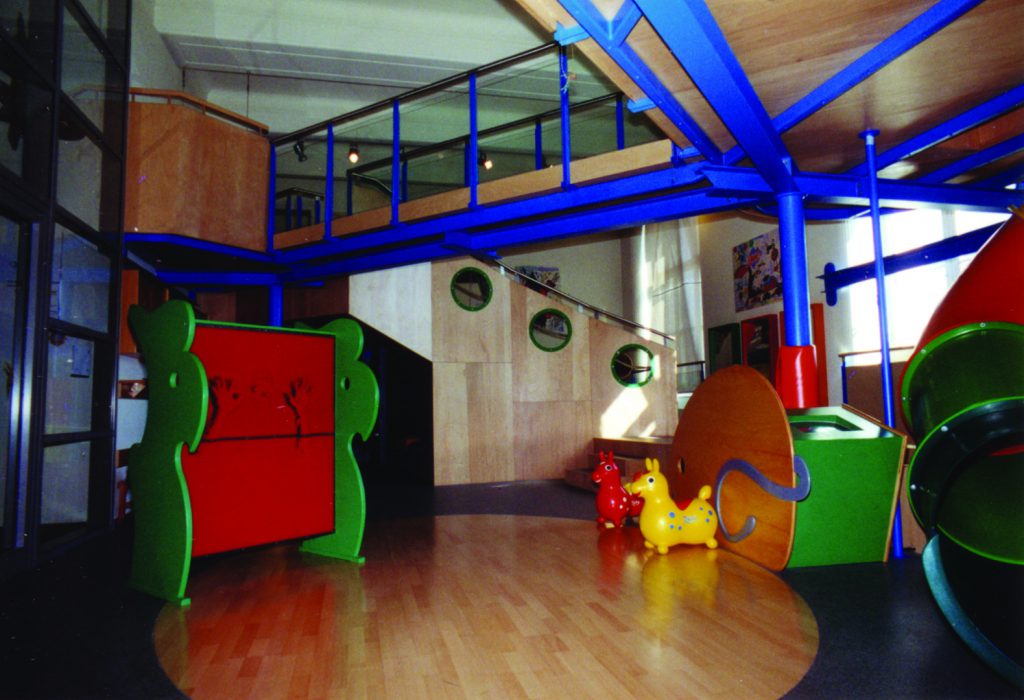 Colour photograph of a room within a museum designed to entertain younger children