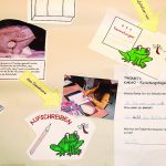 A poster created by school children to display their learning progress within the Museum