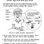Example of a worksheet for school children entitled Observing