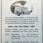 Tourism advertisement for Newby Hall in North Yorkshire