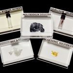 Colour photograph of a set of 2D mineral samples made by Manchester Nanomaterials Limited