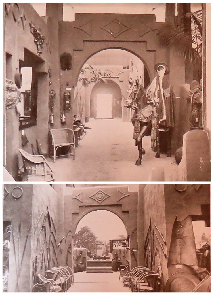 Museum exhibition and displays that attempt to reproduce and African walled city