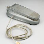 Volume control pedal by Framus modified for Hugh Davies to incorporate fuzz distortion and phase shifting circuitry and further modified by Davies to operate via switch as a volume control