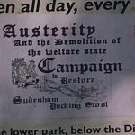 Fly poster relating to austerity