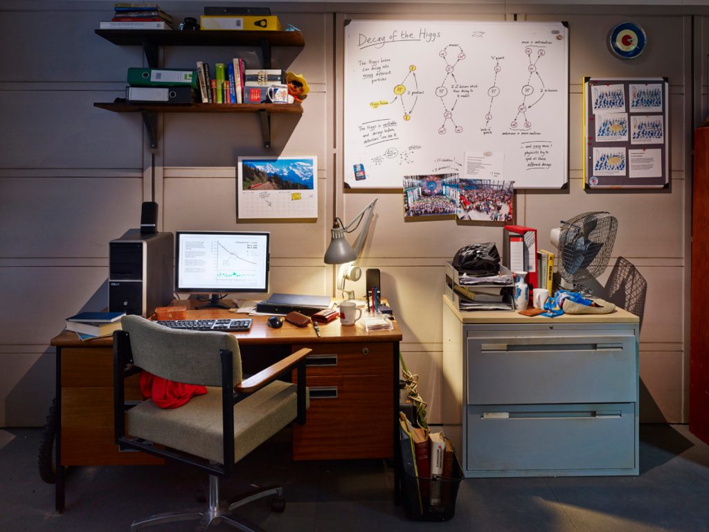 Recreation of a CERN student office in the Collider exhibition