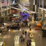Colour photograph of an elevated view of the Making the Modern World gallery in the Science Museum London
