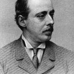 Black and white photographic portrait of George Charles Spencer-Churchill 8th Duke of Marlborough in the later stages of his life