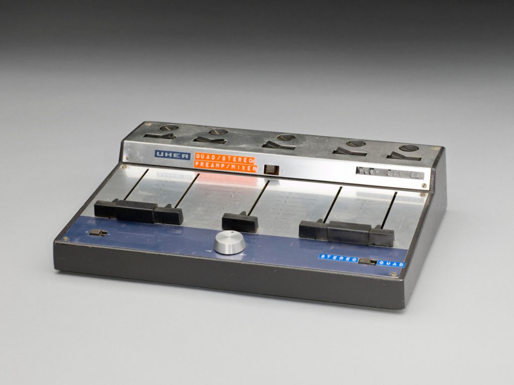 Colour photograph of an Uher Quad Stereo pre-amp mixer