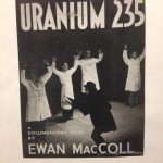 Cover of the published script of Uranium 235 a documentary play by Ewan MacColl