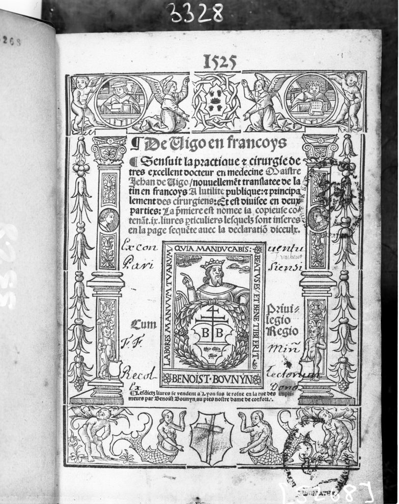 Page from a book by Benoist Bounyn from 1525