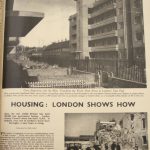 Page from Picture Post magazine showing housing in London. The caption reads Housing: London shows how