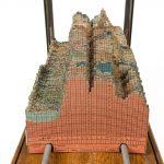 Colour photograph of a 1950s three dimensional chart showing electricity demand over time