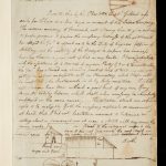 A handwritten letter in ink from 1700 with sketches