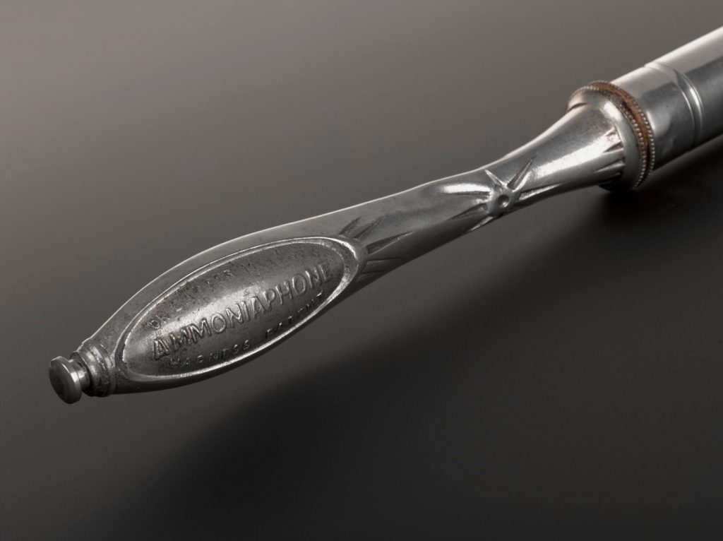 Colour photograph of close up detail of the Ammoniaphone instrument