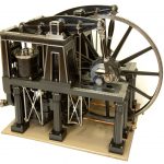 Colour photograph of a model of a beam engine from 1840