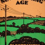 Magazine advertisement informing the reader that electricity and associated pylons will be arriving in rural areas