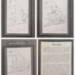 Composition of different maps showing malarial incidence in England