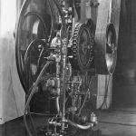 Black and white photograph of an ethylene boiling bottle from 1885