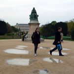 Metallic statue of Jean-Baptiste Lamarck