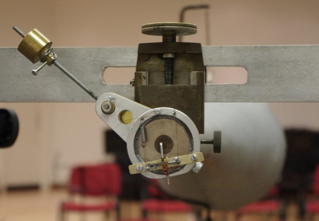 Close up colour photograph of the recorder used during recording sessions