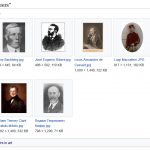 Screenshot from Wikipedia entitled portraits of engineers most of whom are men