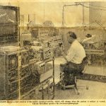 Newspaper clipping showing a psychologist sitting before an electroencephalograph from 1972