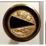 Composite of three colour photographs showing a kaleidoscope made by Carpenter