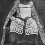 Black and white photograph of a waxwork model of King John from 1937