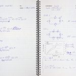 Two pages of research notes from a notebook belonging to a graphene researcher