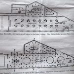 Black and white building plan illustration showing the lighting arrangement at a gallery of Madame Tussauds