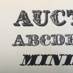 Photograph of an illustration of nineteenth century typographical fonts